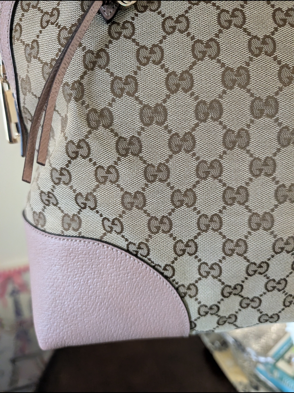 Gucci Pink GG Canvas Top-Handle Tote - Picture 12 of 17